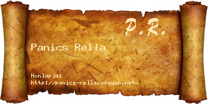 Panics Rella névjegykártya